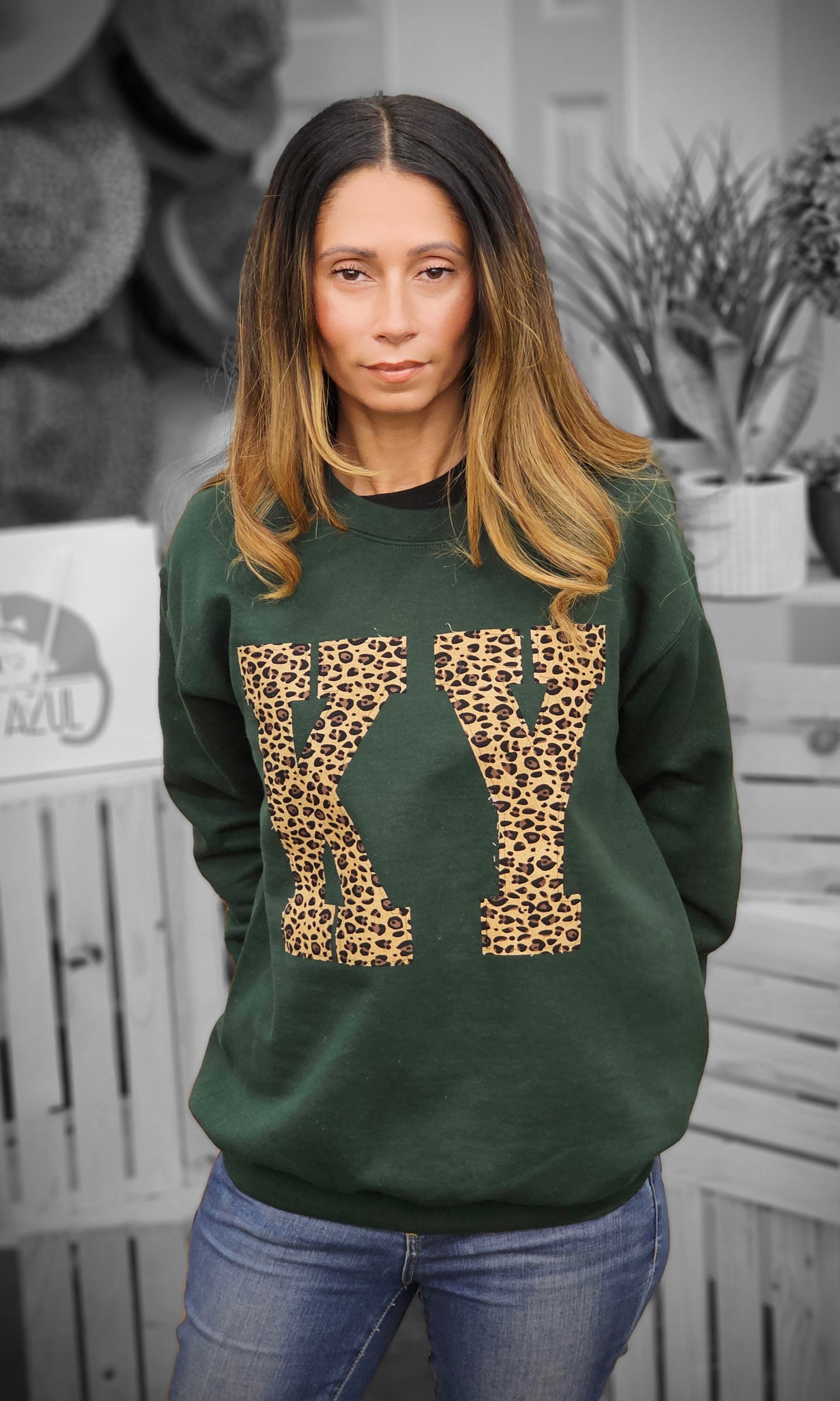 KY LEOPARD SWEATSHIRT Apliqué
