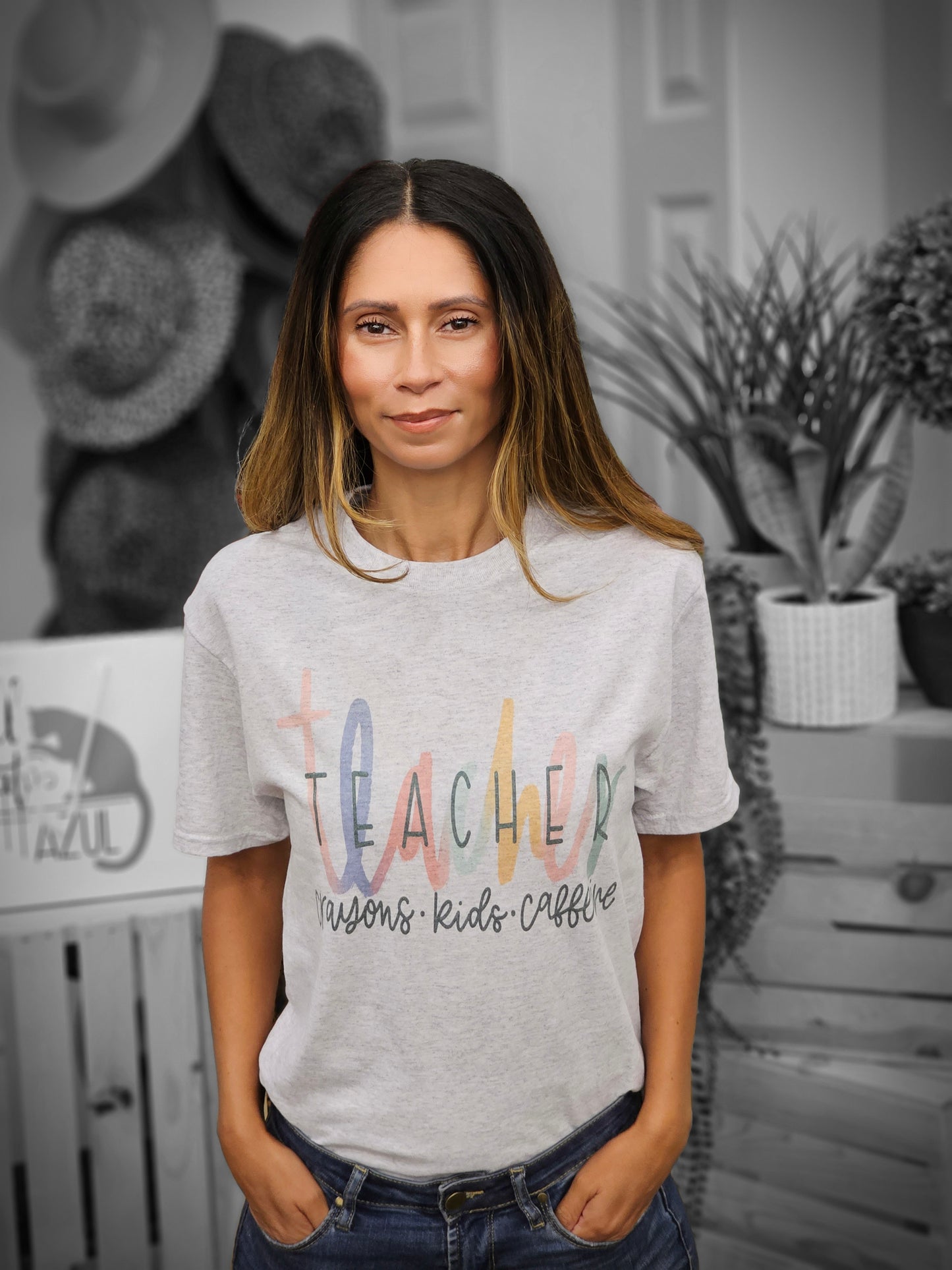TEACHER - Crayons - Kids - Coffee