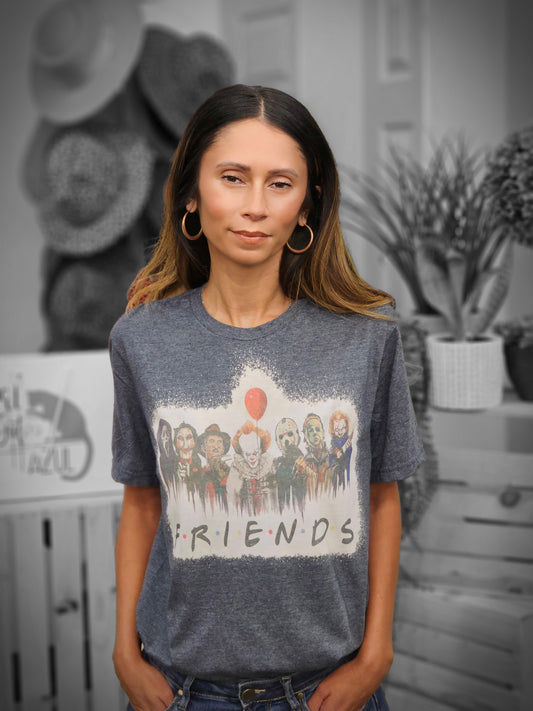 Friends of Horror Bleached Tee