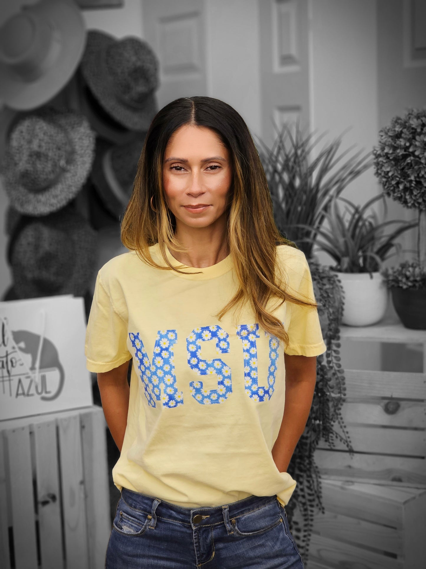 MSU Apliqué Tee Yellow