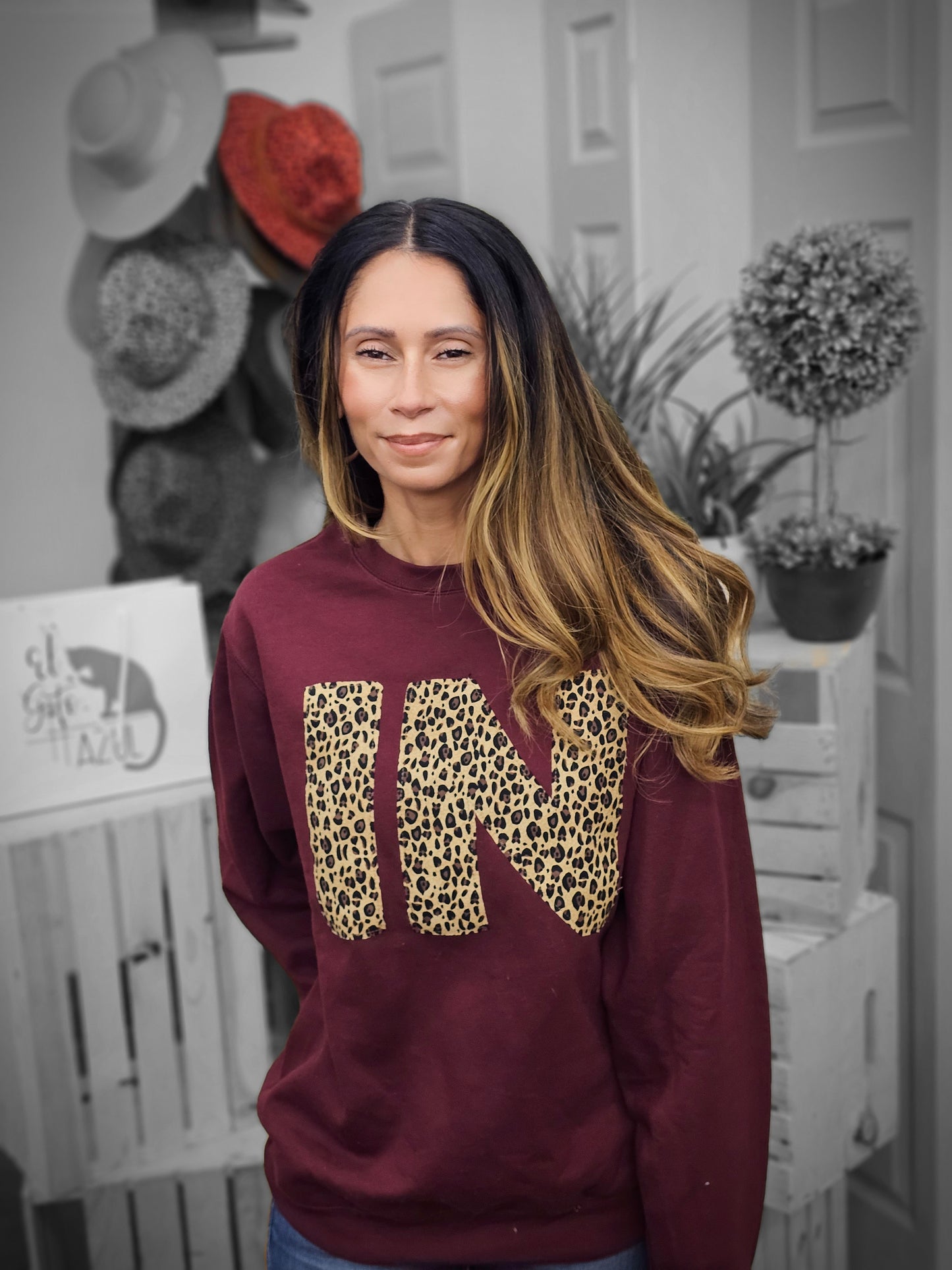 IN as in INDIANA Apliqué SWEATSHIRT