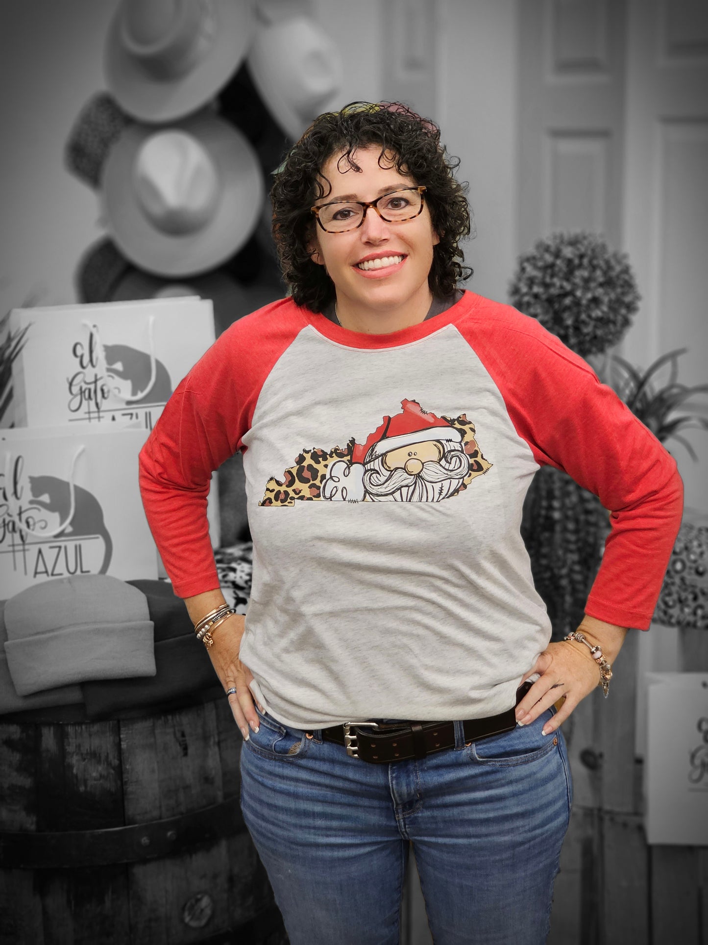 KENTUCKY SANTA BASEBALL-TEE