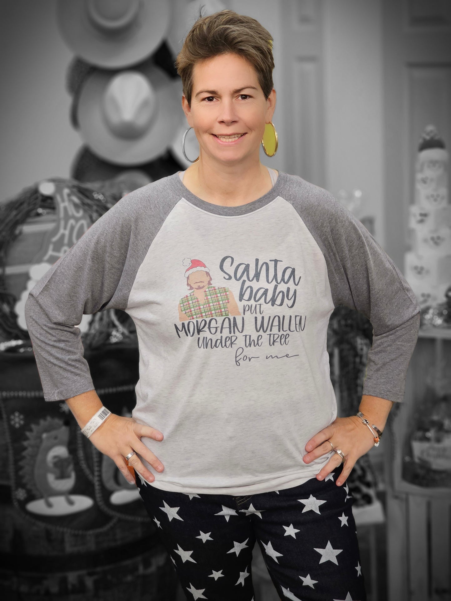 Santa Baby MORGAN WALLEN BASEBALL-TEE