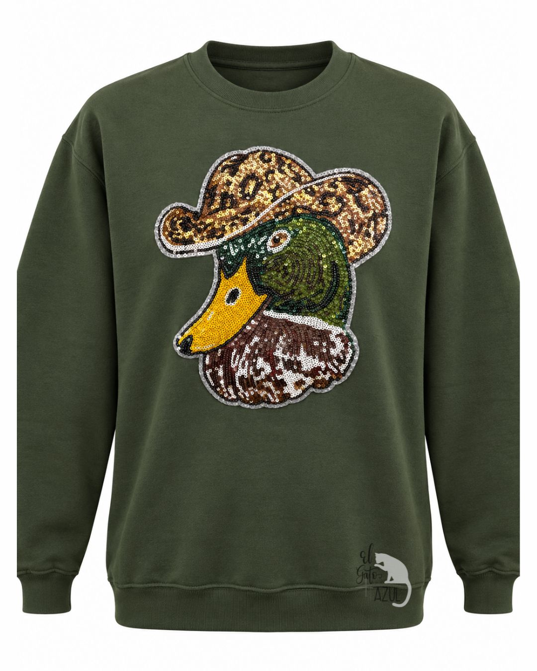 Sequin Leopard Cowboy Hat Duck