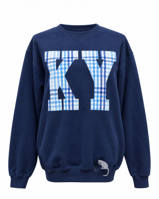 Blue Monochromatic Plaid KY