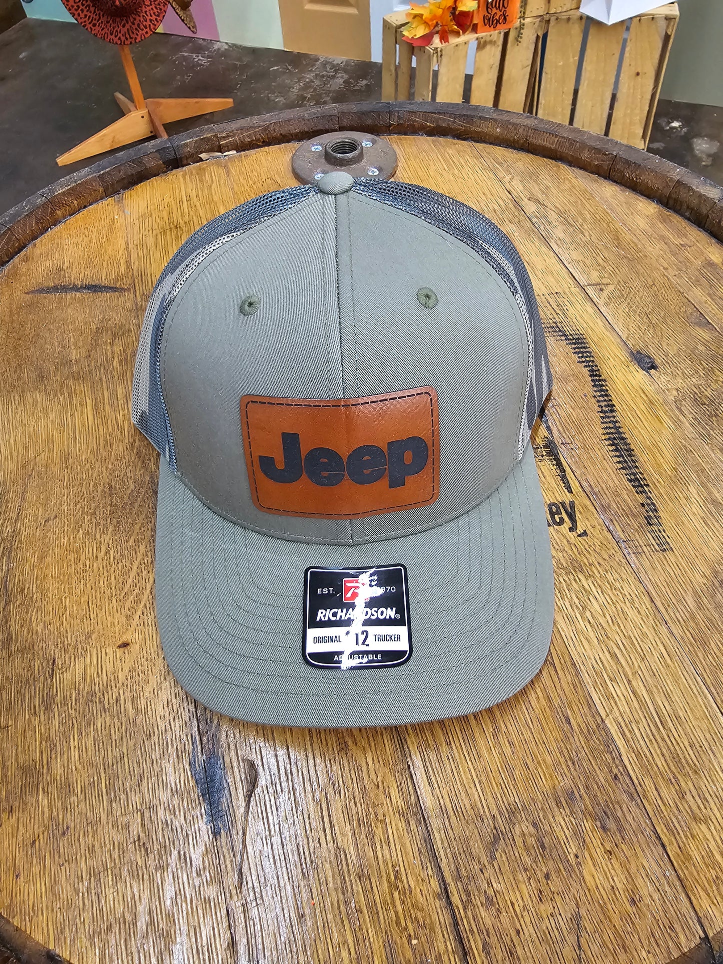 Jeep Leather Patch Hats