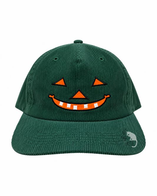 Green Corduroy Jack O' Lantern Hat