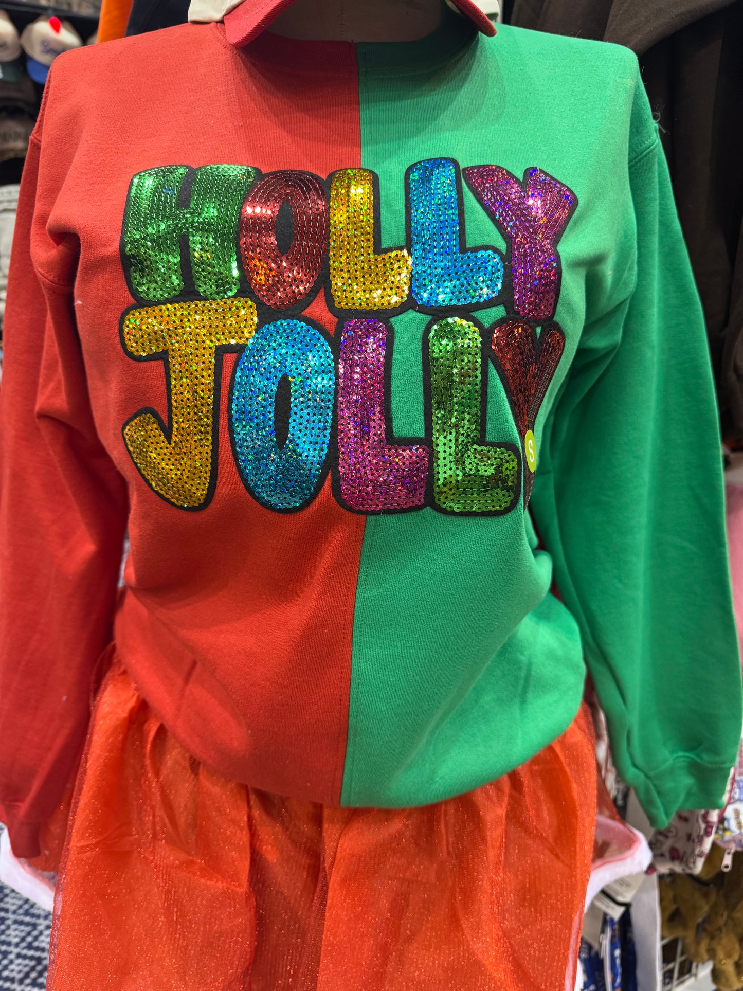 Holly Jolly Split Sweatshirt
